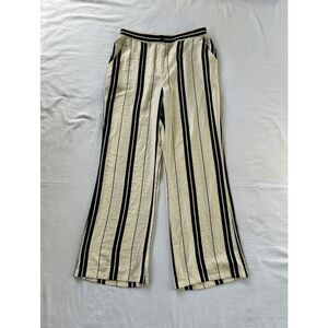 Sincerely Jules Dressy Wide Leg, Flowy Cream/Blue Striped Pants, Size XL, NWT